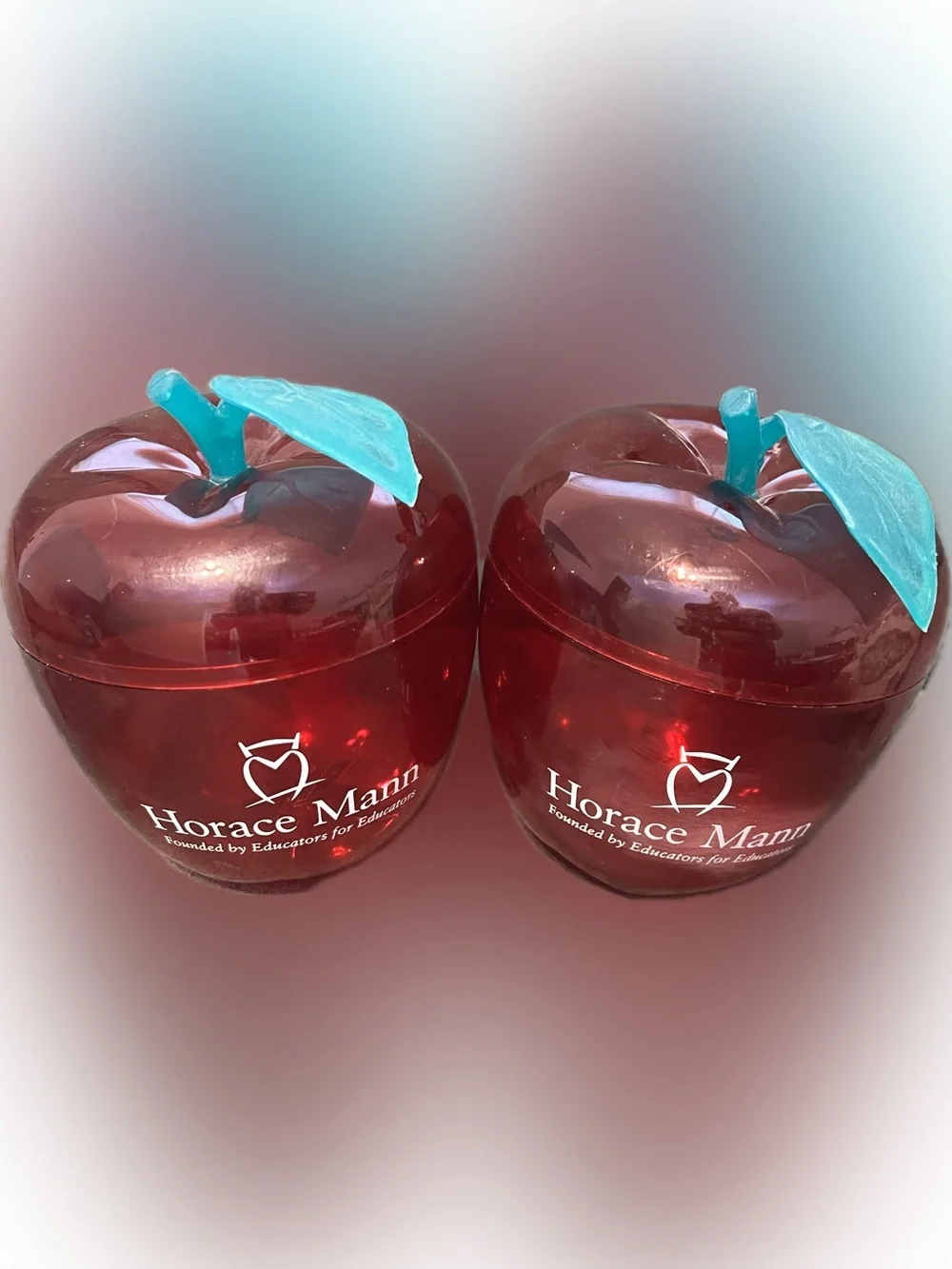 Red Apple Leaf Storage Container Storage Candy Dish  Teacher School Decor 2 Sets